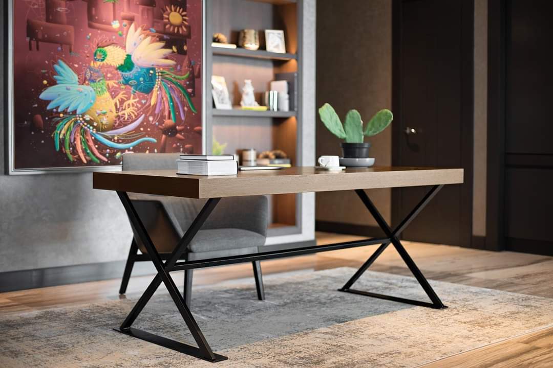 Design Interior Eclectic material HPL Wood , Hitam, Grey, Flooring LVT Kayu Wallpanel Hitam Grey Sofa Scandinavian di BSD City - Serpong - Tangerang